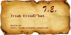 Trieb Erzsébet névjegykártya